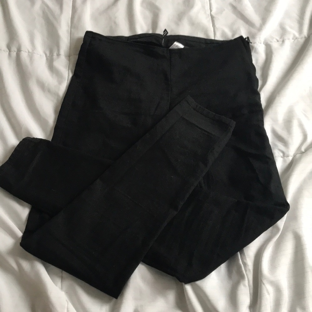 Skinny black slacks pants